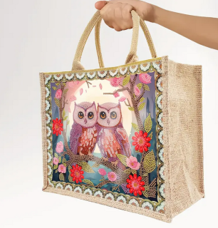 Preview: Diamond Painting Tragetasche Eule